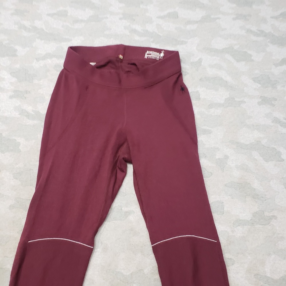 Smartwool Leggings Womens Medium Red Base Layer Intraknit 250 Pull On Outdoors - Picture 2 of 11